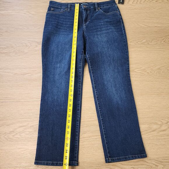 Bandolino Jeans Womens 12 PS Dark Wash Mandie Perfect Fit Straight Leg 33x27 NWT - Picture 8 of 12
